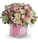 Baby's First Block - Pink Cottage Florist Lakeland Fl 33813 Premium Flowers lakeland